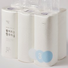 백올 빨아쓰는 행주타올 도톰한 스카이블루 50매 6롤 1팩, 1개