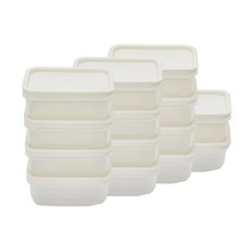 씨밀렉스 냉장고 냉동실 보관 정리 용기 화이트 260ml, 1개, 14개