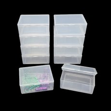 투명 플라스틱 미니수납함 (10개입) 보관함 케이스 5.5x4.3x2.2cm, 1개