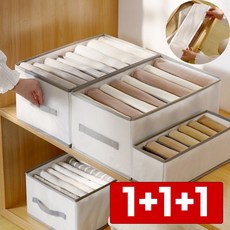 1+1+1 라이프핵 재질 접이식 튼튼한 탄탄 통풍 옷장 바지 정리함 수납함, 12 X 3개