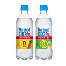 동아오츠카 나랑드 사이다 500ml 파인애플10개 + 그린애플 10개 제로 사이다, 20개
