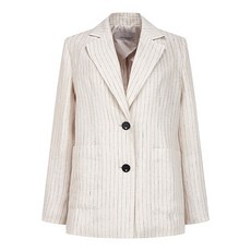 보브 여성용 스트라이프 패턴 린넨 자켓 7151210503