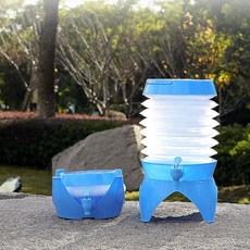 Calmcorner 캠핑용 물통 워터 저그 접이식 휴대용 대용량 여행용 야외 물통, 9.5L