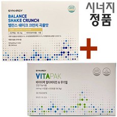 시너지 최신제품 바이타팩 밸런스 쉐이크 곡물맛 단백질 종합비타민 아침식사대용, 1개
