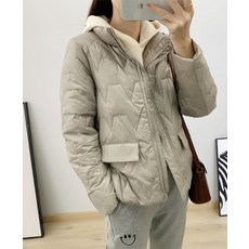 봄가을 오리털 경량 크롭 점퍼 덕다운 간절기 잠바