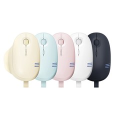 엑토 디자인 윙 인체공학 저소음 USB 무선 마우스 AWM-05, 화이트