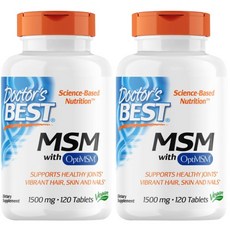 닥터스베스트 MSM 1500mg 타블렛, 120개입, 2개