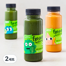 풀무원 프레시업 주스 케셀아세라 190ml + 양배추천해 190ml + 당근망고지 190ml 세트, 2세트