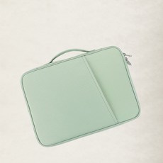 조이센스 아이패드 멀티포켓 손잡이 파우치, 그린, 13인치