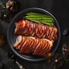 족발 불족발 무뼈 순살 보쌈 왕족 미니 바베큐 에어프라이기 야식 안주 배달 맛집 앞다리 압축 포장 새우젓 무료 증정 흑마늘 족발 300g, 1팩