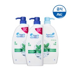 헤드앤숄더 쿨멘솔 샴푸 850ml 3개+린스 2개