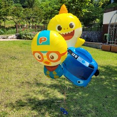 [헬륨가스 완제품] 뽀로로 타요 아기상어 캐릭터 점보풍선, 10.뽀로로와 뚜뚜(헬륨완제품)