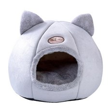 겨울 고양이 침대 새로운 깊은 수면 컴포트 작은 매트 바구니 고양이 집 제품 애완 동물 텐트 아늑한 동굴 침대 애완 동물 용품, 회색, 엘 36x36x40cm