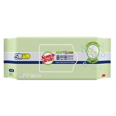 3M 올인원 베이직 더블액션 물걸레 청소포 플러스 대형 25매, 1개