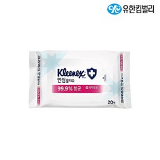 크리넥스 안심 물티슈 휴대용 20매 24팩, 24개