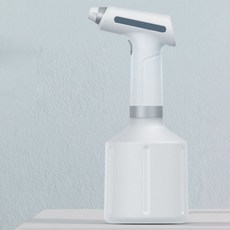 원터치 전동 분무기 USB 충전식 자동 안개분사 물뿌리개 1L 대용량, 화이트, 1개