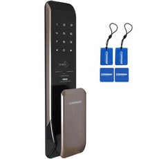 COMMAX 푸시풀 디지털도어락 기본 열쇠식 CDL-230P, CDL-230P(다크실버)
