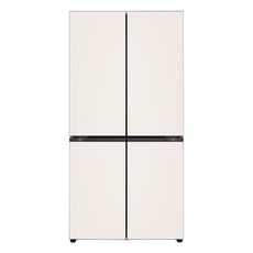 [LG전자] [E][872L] LG 오브제 매직스페이스 글라스 냉장고 베이지/베이지브라운(, 색상:베이지