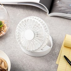 홈플래닛 탁상용 휴대용 선풍기, 화이트