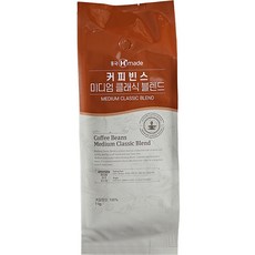 커피빈스 미디엄 클래식 블렌드 원두커피, 홀빈(분쇄안함), 1kg, 1개