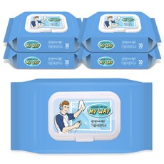 올마이웨이 거울세정 티슈 캡형, 110g, 6개