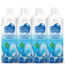 슈가버블 식기세척기용 액체세제, 1L, 4개