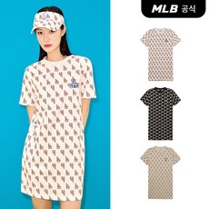MLB 여성 클래식 모노그램 반팔 원피스 (3Color) 204501