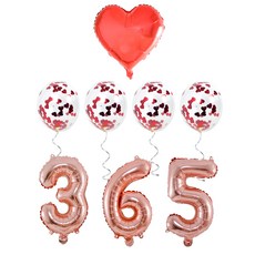 파티쇼 은박 365일 파티 기념일 풍선 세트, 혼합색상, 1세트