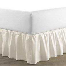 Laura Ashley 로라애슐리 Home | 솔리드 컬렉션 럭셔리 프리미엄 호텔 품질 침대보 편안한 착용감 주름 방지 및 변색 홈 데코를 위한 세련된 디자인 킹 아이보리 _201
