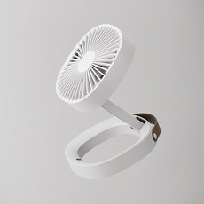 쿨린 폴딩팬 미니 접이식 무선 탁상용 선풍기 CL-007, 화이트, 화이트