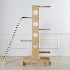 브리스페이스 원목캣타워 O타입 (4단보드) 캣타워, CO-S-아이보리