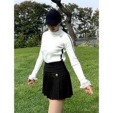 여성 골프티셔츠 프릴 니트베스트 봄 가을 골프웨어 필드룩