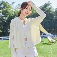ANYOU 여름바람막이 자외선 차단복 여름 자외선 차단 아이스 소재 여성용 바람막이+자외선 차단 마스크 여름가디건