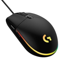 로지텍 G203 LIGHTSYNC RGB 유선 게이밍 마우스 벌크, 블랙