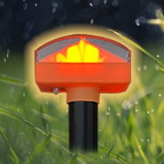 태양광 충전 두더지 뱀 퇴치기 LED 정원등, 1개, 120g