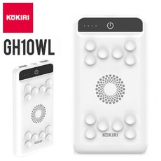 코끼리 하이브리드 플러스 유무선 10000mAh 보조배터리 T팩 5핀 8핀 C타입, KP-GH10WL, 화이트