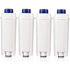 DLSC002 드롱기 커피머신교체 워터 필터 Delonghi CAM ESAM ETAM BCO EC 시리즈 워터 정수 필터 4개, 4 Pack