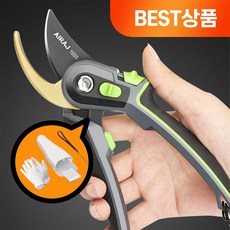 독일 SK-5고탄소강 내장스프링 초경량손잡이 고급 전지가위 나무 꽃 원예 가지치기, 골드 세트