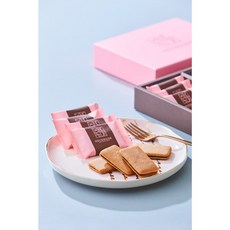 수제 쿠키 선물 세트 랑드샤 랑그드샤 브라우니 답례품 답례 르뱅 선물용 회사 간식 결혼, 화이트 랑그드샤 쿠키(14개입)