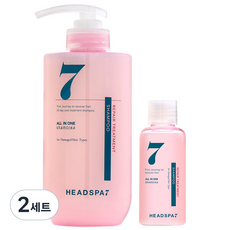 헤드스파7 리페어 트리트먼트 샴푸 500ml + 70ml 세트, 2세트