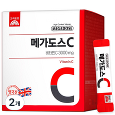 고려은단 메가도스C 비타민C 3000mg 60포, 180g, 2개