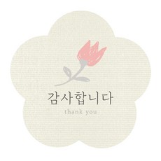인디케이 꽃 감사 라벨, 혼합색상, 100개