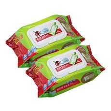더블앤더블 물걸레 청소포 25매 프리미엄 레몬향 2p 세트, 1세트
