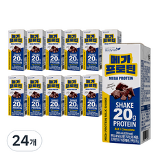 바디랩 단백질 쉐이크 메가프로틴 초코, 250ml, 24개