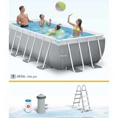 INTEX 인텍스 프리즘 사각 프레임 풀장세트 4m x 2m 1m 26788KR 특대형수영장