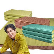 마운티아 캠핑매트 240 브라운/3단 양면 240x200 텐트매트 피크닉, 마운티아 캠핑매트 240(브라운)