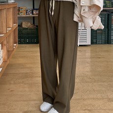 핫핑 여성용 제드 밴딩 와이드팬츠