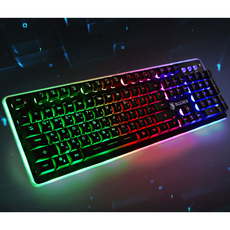 SADES 유선 게이밍 키보드 SAK-1000 레인보우 LED USB