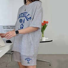 라켓 트레이닝 세트 여성용 운동복 반바지 반팔