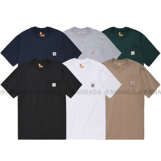칼하트 K87 워크웨어 포켓 반팔티셔츠 22colors